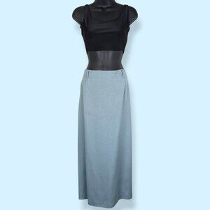 Vintage Talbots Blue Viscose Rayon Skirt